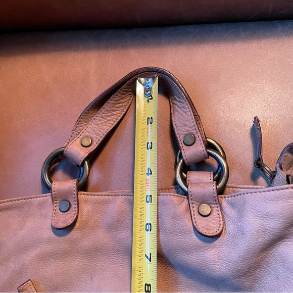 Pulicati light brown tan convertible foldover leather bag made Italy crossbody - Picture 8 of 11